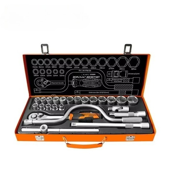 Socket Set - 155424 24-częściowy zestaw kluczy nasadowych 1/2