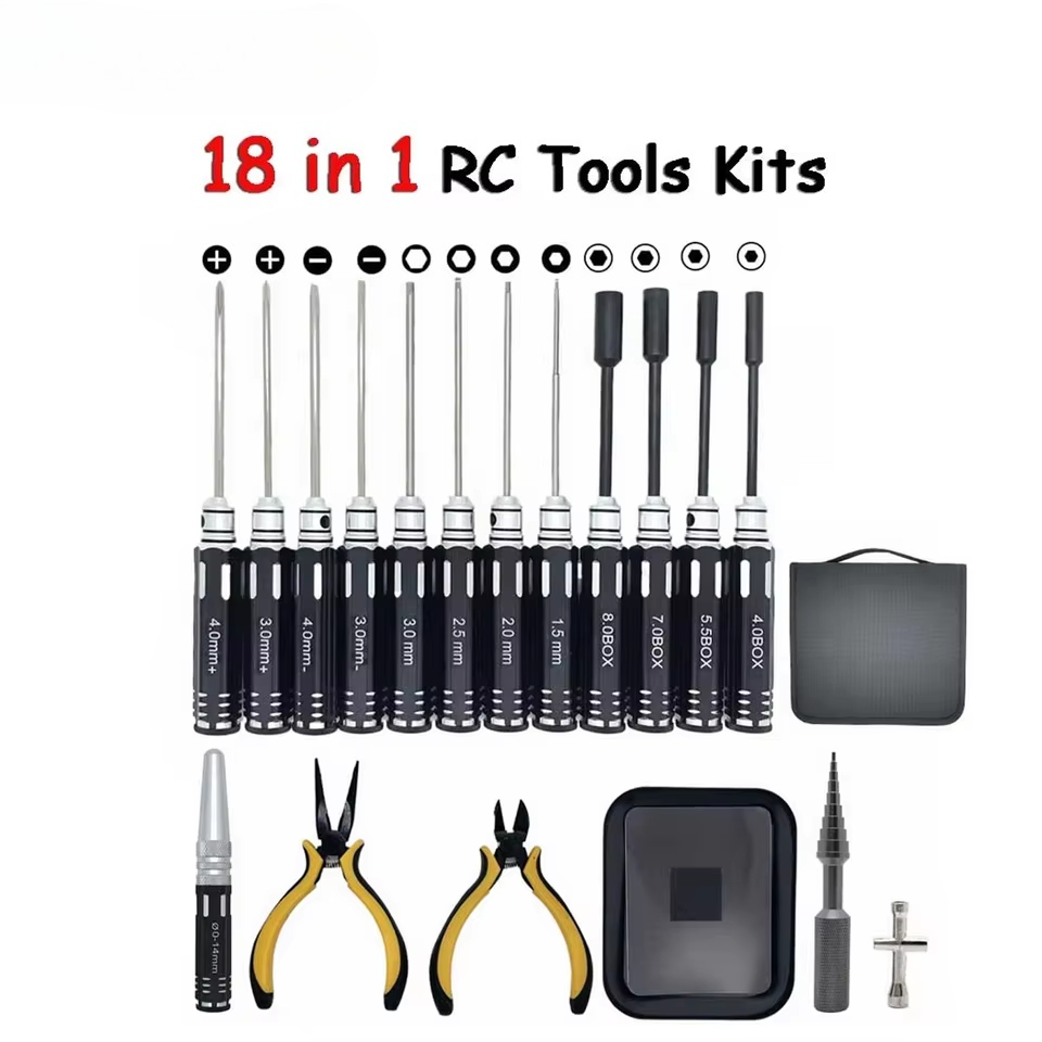 Socket Set - Zestaw narzędzi RC 18 w 1: