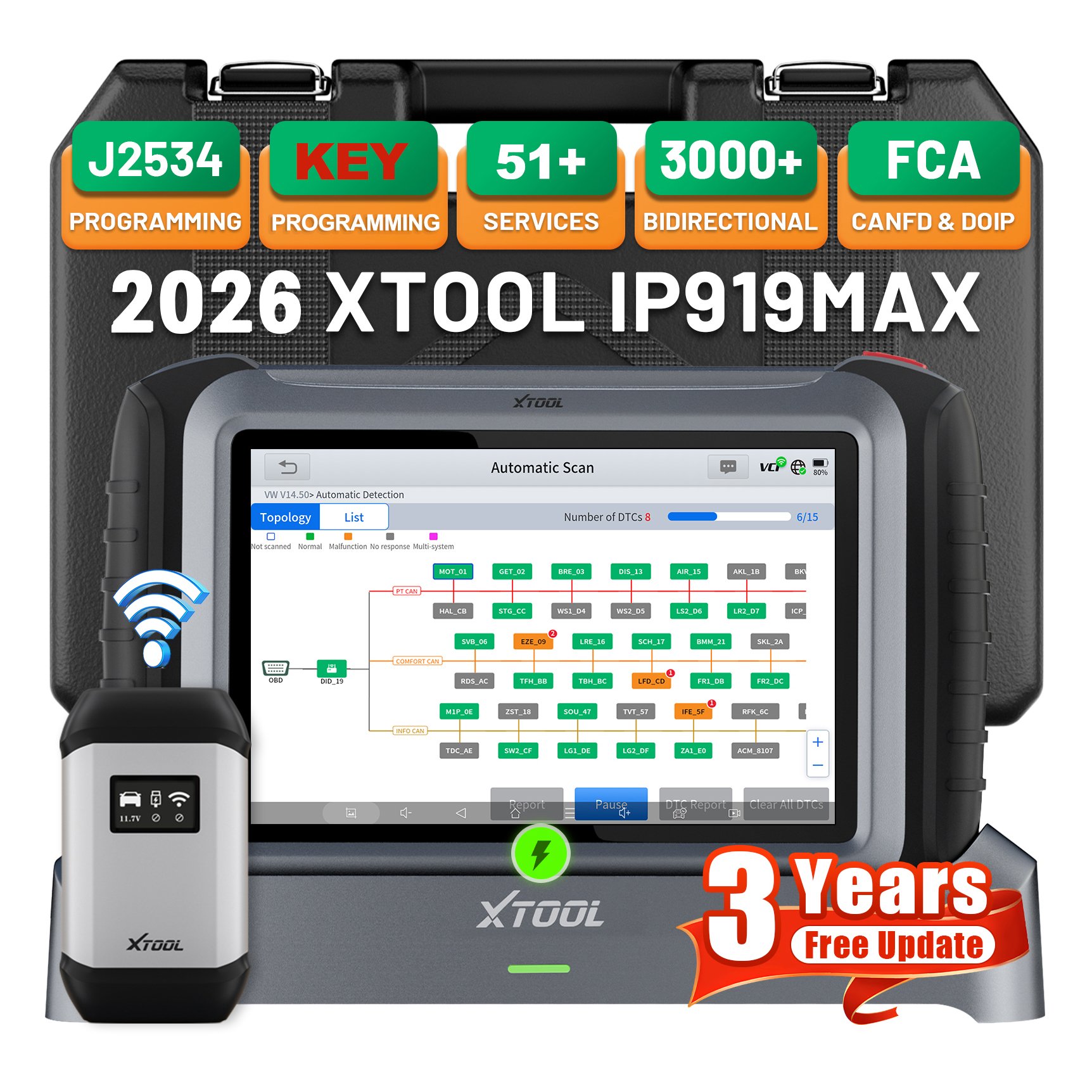 Magazyn UE XTOOL IP919MAX J253 – Car Diagnostic Tool recenzja i cena
